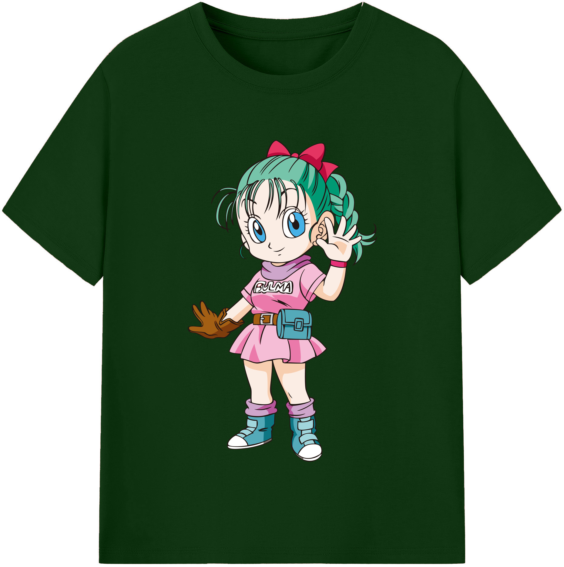 （画像用） ドラゴンボール ブルマ DRAGON BALL Bulma 綿100％半袖Tシャツ（フロントプリント）